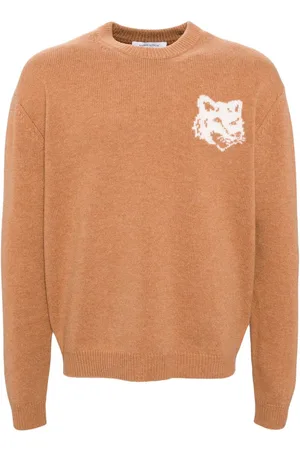 Maison Kitsuné Intarsien-Pullover mit Fuchskopf