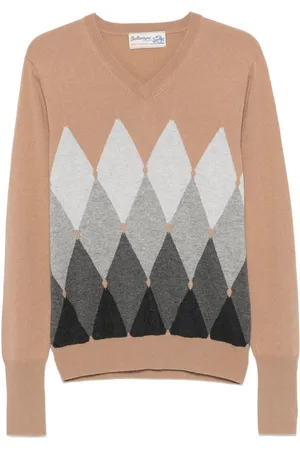 BALLANTYNE Pullover mit Rautenmuster