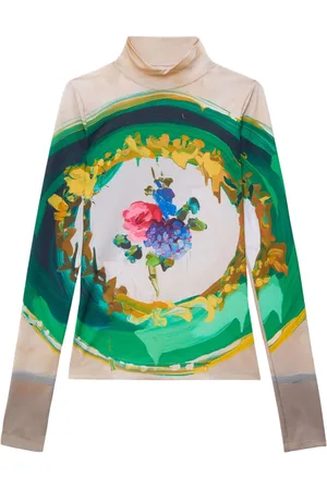Msgm T-Shirt mit Stehkragen
