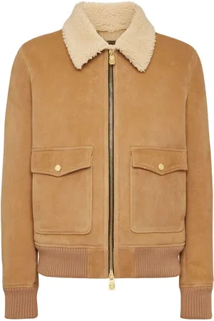 BILLIONAIRE Jacke mit Shearling-Kragen