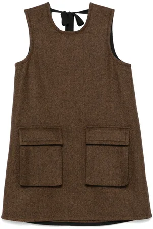 Plan C Minikleid mit Fischgrätenmuster
