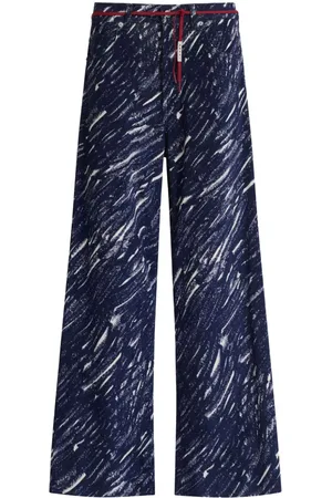 Marni Wide-Leg-Jeans mit abstraktem Muster