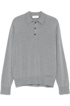 LANEUS Gestricktes Poloshirt