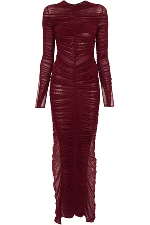 MUGLER Gerafftes Maxikleid