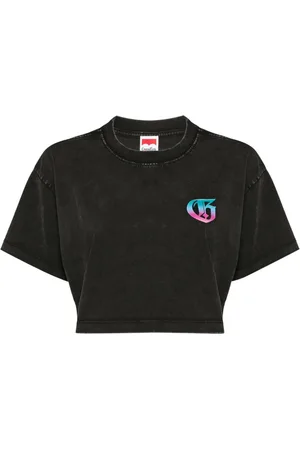 Ground Zero Cropped-T-Shirt mit Logo-Print