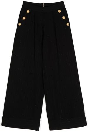 Balmain Weite Hose mit Bundfalten