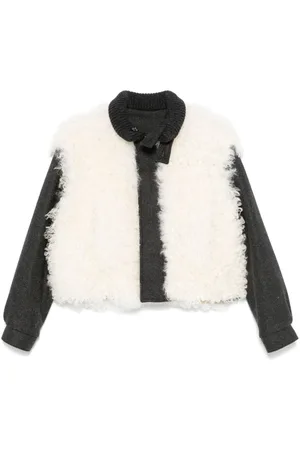 Plan C Jacke aus Faux Shearling