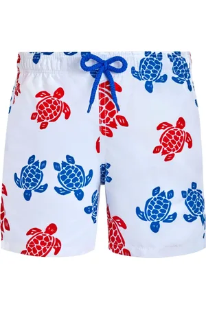 Vilebrequin Logo-Badeshorts mit Schildkröten-Print
