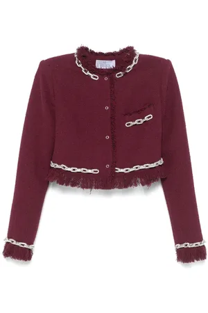 GIUSEPPE DI MORABITO Cropped-Jacke mit Kristallkette