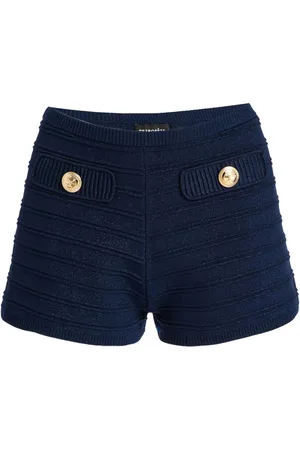 Retrofete Sandra Shorts aus geripptem Strick
