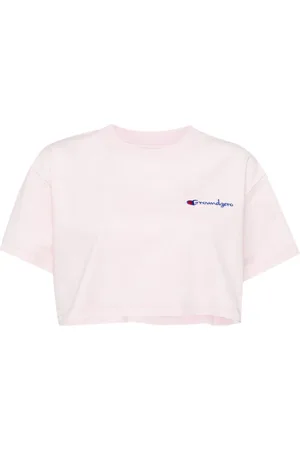 Ground Zero Cropped-T-Shirt mit Logo-Stickerei