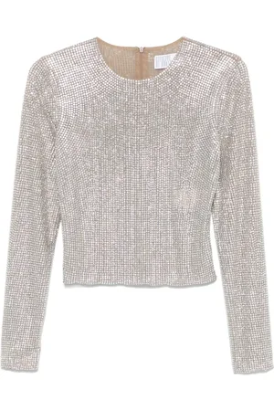 GIUSEPPE DI MORABITO Bluse mit Kristallen