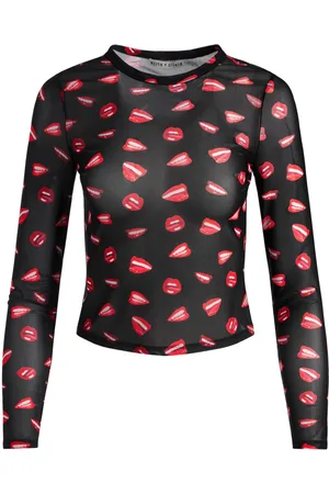 ALICE+OLIVIA X Tom Wesselmann Delaina Cropped-Top