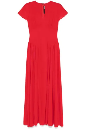 ROTATE Maxikleid mit V-Ausschnitt