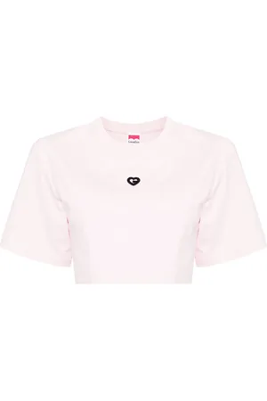 Ground Zero Cropped-T-Shirt mit Logo-Stickerei