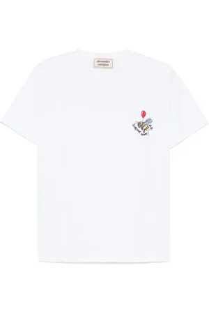 ALESSANDRO ENRIQUEZ T-Shirt mit Slogan-Stickerei