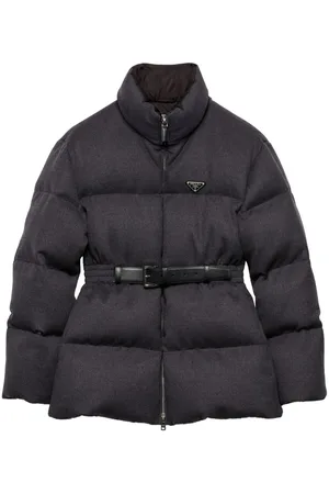 Prada Gefütterte Jacke mit Triangel-Logo