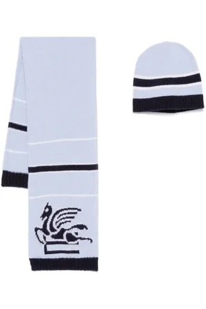 Etro Beanie-Set mit Pegaso-Jacquard
