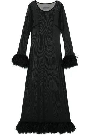 Marine Serre Semi-transparentes Maxikleid