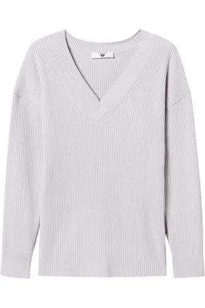 Twin-Set Gerippter Pullover mit Schlitz