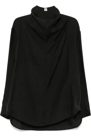 Totême Organza-Bluse mit Stehkragen