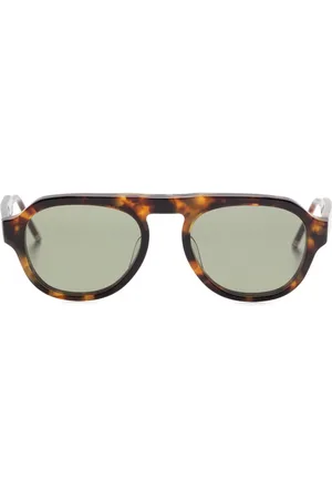 Thom Browne Sonnenbrille mit ovalem Gestell