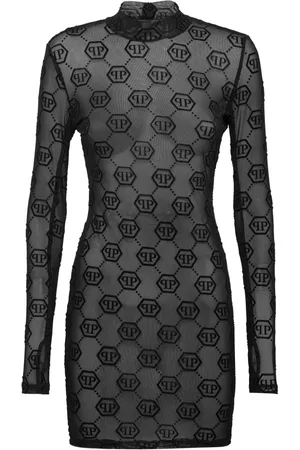Philipp Plein Tüllkleid mit Monogramm