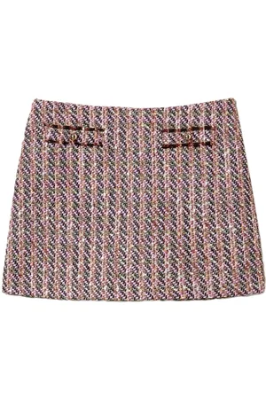 Twin-Set Bouclé-Minirock aus Lurex