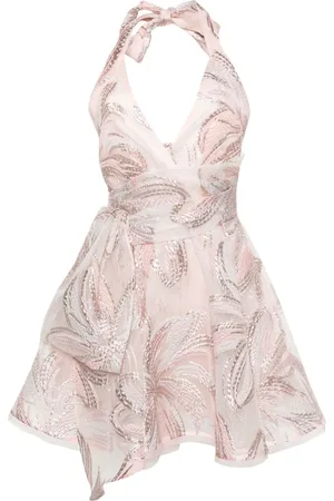 TALBOT RUNHOF Gegurtetes Minikleid mit Blumenapplikation