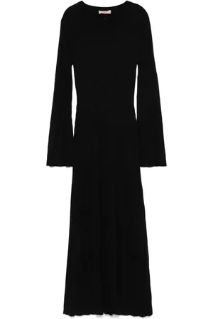 Twin-Set Geripptes Maxikleid