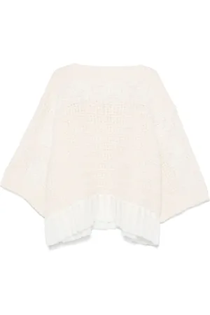 Maurizio Mykonos Floraler Pullover mit Spitzenapplikation