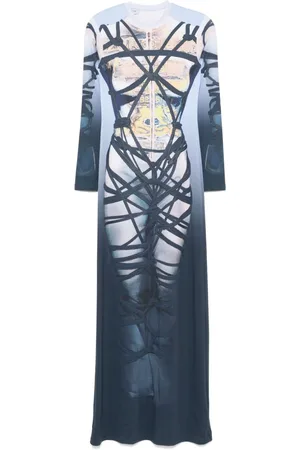 Y / PROJECT Maxikleid mit Print
