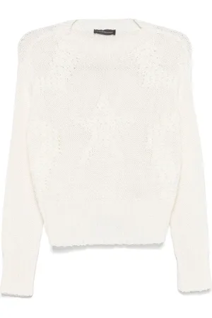 LORENA ANTONIAZZI Pullover aus Stern-Jacquard
