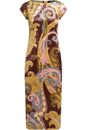 Etro Kleid aus Chenille mit Paisley-Print