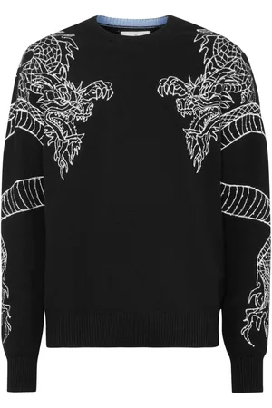 Philipp Plein Pullover mit Drachenstickerei