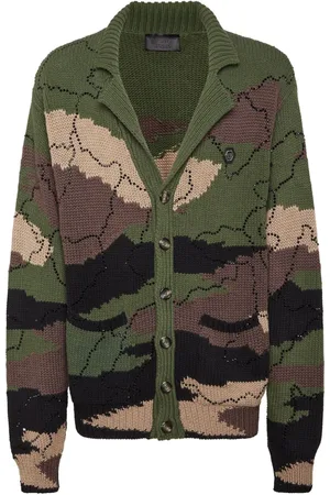 Philipp Plein Intarsien-Cardigan mit V-Ausschnitt