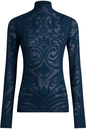 Etro Jacquard-Pullover mit Rollkragen