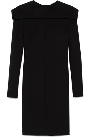 Serafini Midikleid mit umgeschlagenem Ausschnitt