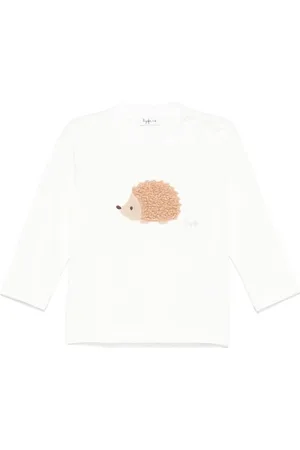 Il gufo T-Shirt mit Igel-Applikation