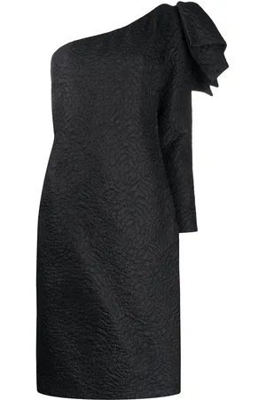 Saint Laurent Jacquard-Kleid mit langen Ärmeln