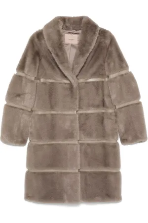 Twin-Set Mantel aus Faux Shearling