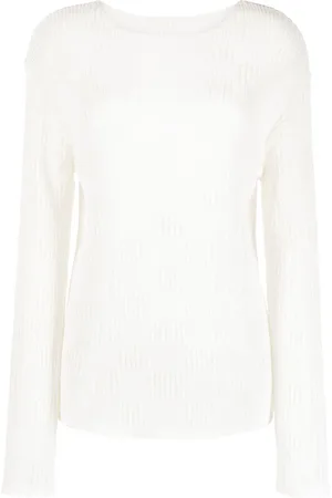 Low Classic Semi-transparentes Strickoberteil