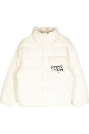 Emporio Armani Gefütterte Jacke mit Logo-Print
