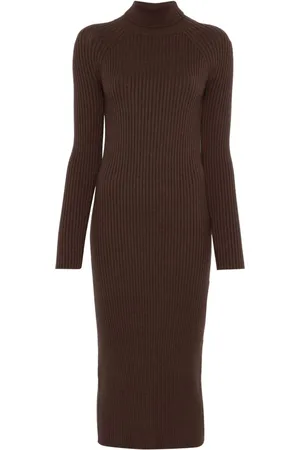 Twin-Set Geripptes Midikleid