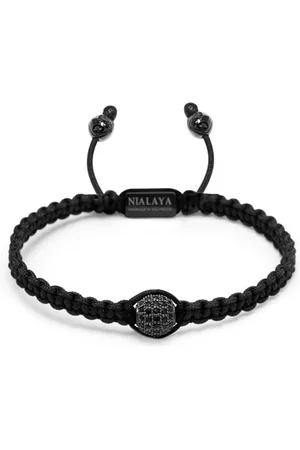 Nialaya Kordelarmband mit Kristallverzierung