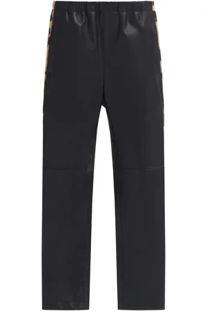 Marni Lederhose mit Leoparden-Streifen