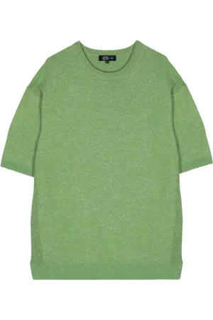 MAN ON THE BOON. T-Shirt aus Leinen mit rundem Ausschnitt