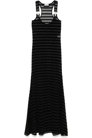 Jean Paul Gaultier Beflocktes Maxikleid