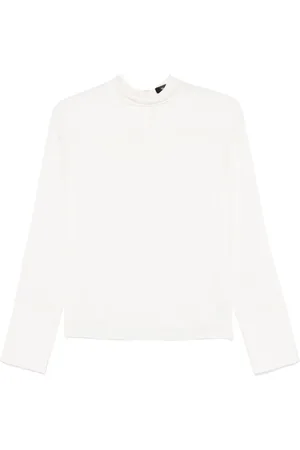 THEORY Bluse aus Seide mit Schaldetail