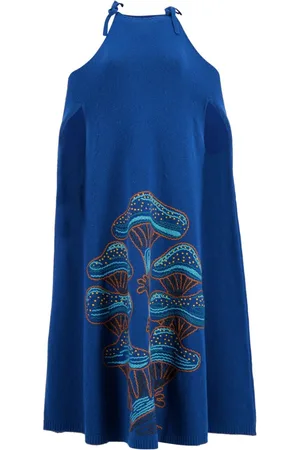 Paula Gestricktes Kleid mit Logo-Stickerei